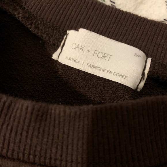 OAK + FORT Brown Crewneck - Picture 5 of 5